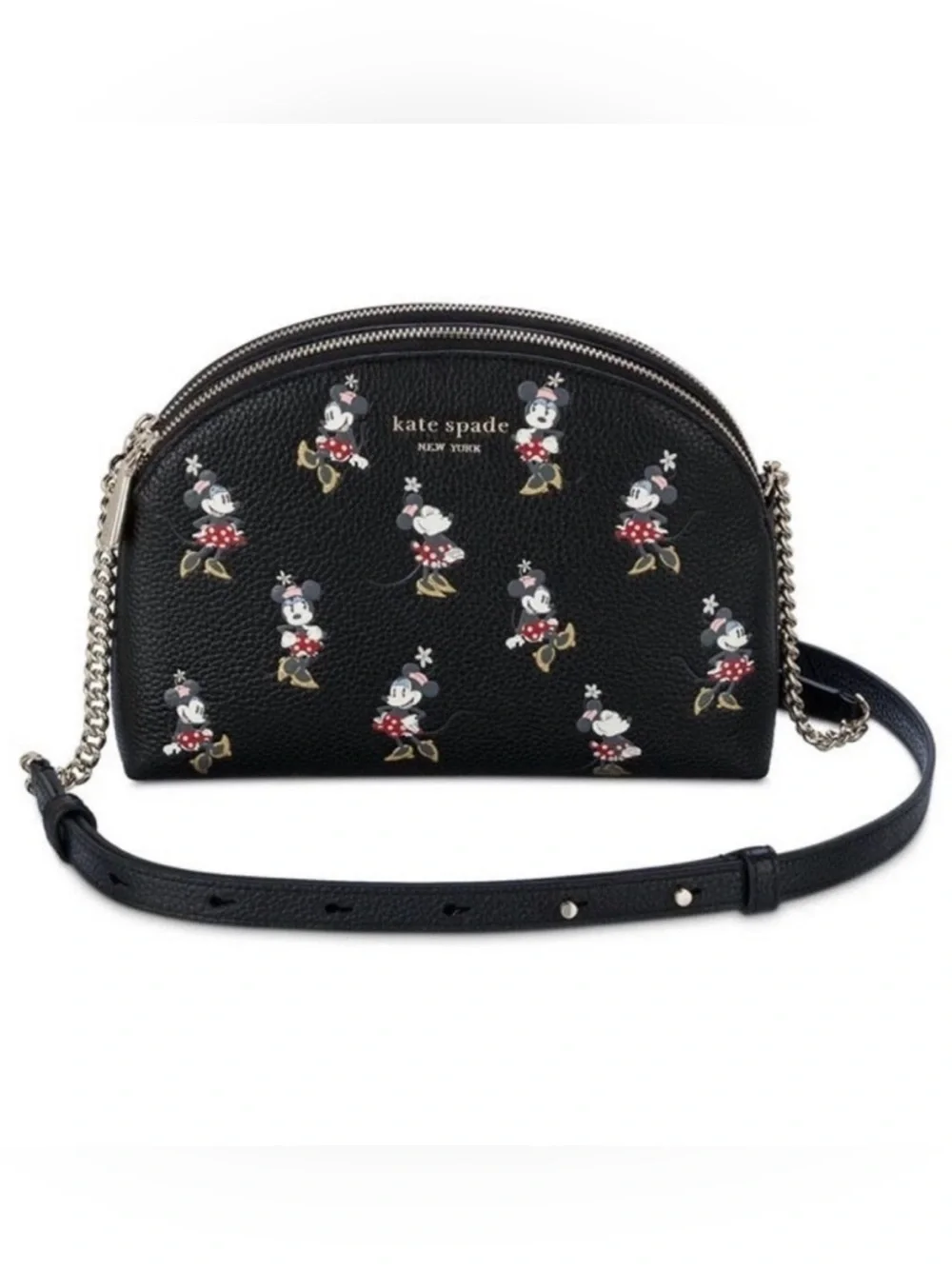 Kate Spade Black Disney Minnie Mouse C/B Bag. Black/Gold.